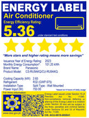 CS/CU-RU9AKQ PANASONIC 1HP DLX INV SPLIT AIRCON