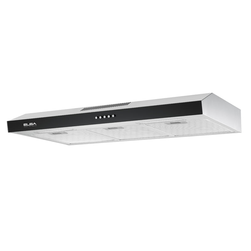 ABH 902 BGX ELBA 90CM SS W/ BLK SLIM TYPE HOOD