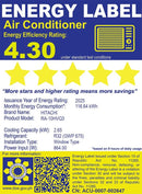 RA-10HVQ3 HITACHI 1HP FDC INV WDW CMPT AC