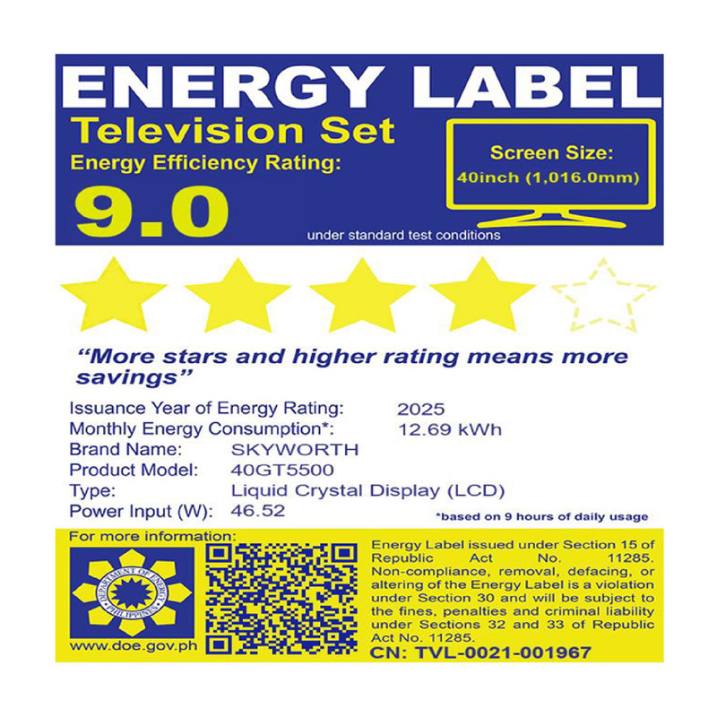 LED-40GT5500 SKYWORTH 40`` GOOGLE FHD TV