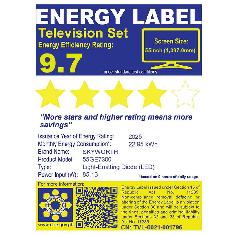 LED-55GE7300 SKYWORTH 55`` 4K UHD GOOGLE TV