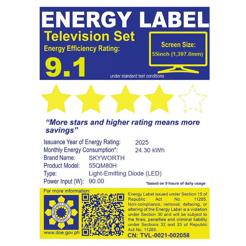 LED-55QM80H SKYWORTH 55`` MINI LED GOOGLE TV