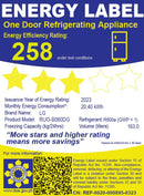 RUO-B060DG 6CUFT LG 1D DIRECT COOL REF