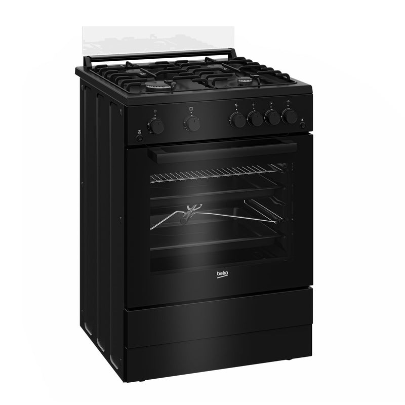 FSGT62110GB BEKO BLK 60CM RANGE 4 GAS BURNERS