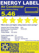 HSN/U12IPX3 LG 1.5HP SPLIT INV AC