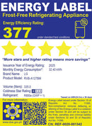 RVB-A127BM 12.7CUFT LG BMF INV REF - GLASS BLACK