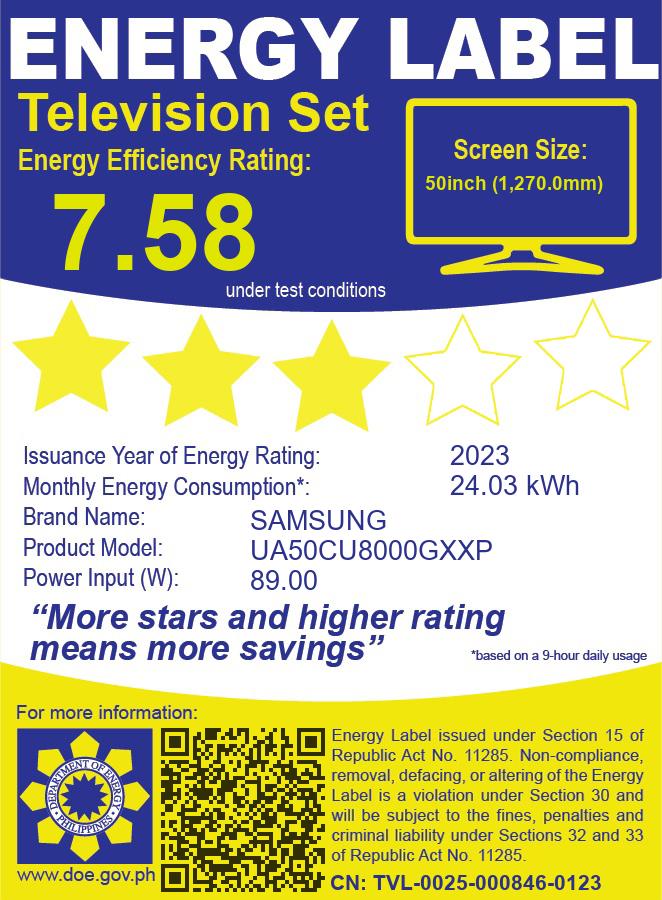 UA50CU8000GXXP SAMSUNG 50" CRYSTAL UHD 4K SMART TV