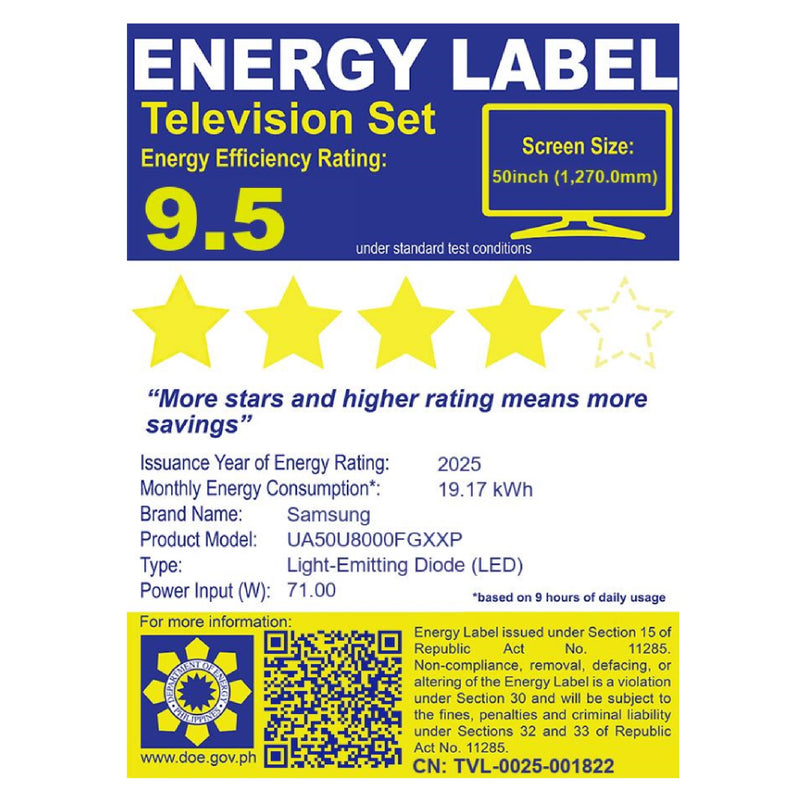 UA50U8000FGXXP SAMSUNG 50`` CRYSTAL UHD 4K SMART TV