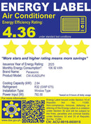 CW-XU925JPH PANASONIC 1HP DLX WDW INV AC