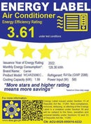 WCARZ008EC1 CARRIER 0.75HP WINDOW AIRCON