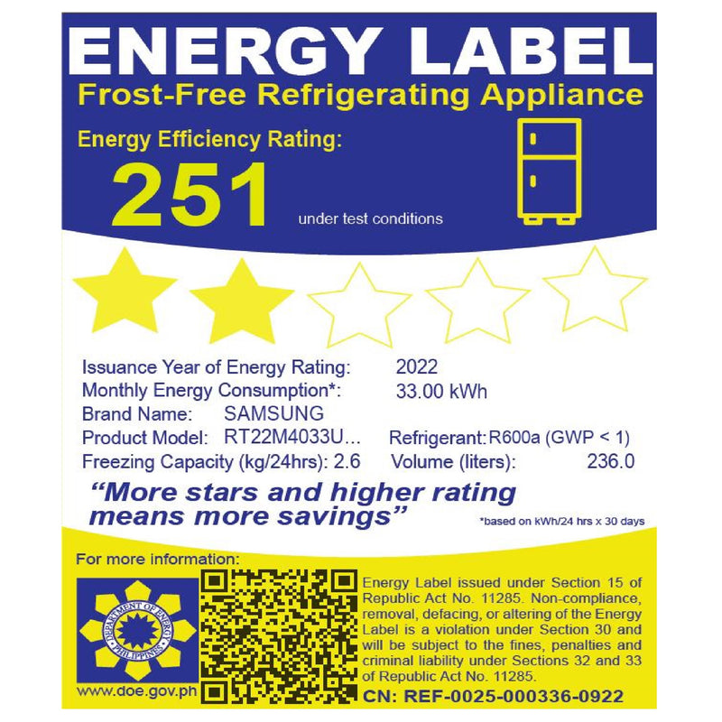 RT22M4033UT/TC 8.4CUFT SAMSUNG NF INV REF