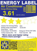 WCARK008EE CARRIER 0.75HP WINDOW REMOTE AIRCON