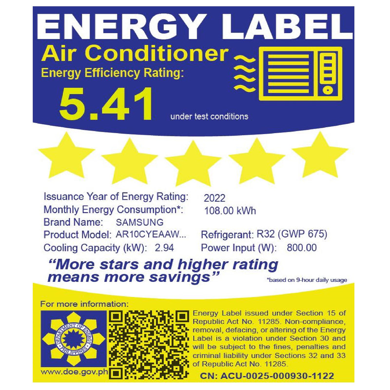 AR10CYEAAWKN+XTC SAMSUNG 1HP INV SPLIT AIRCON