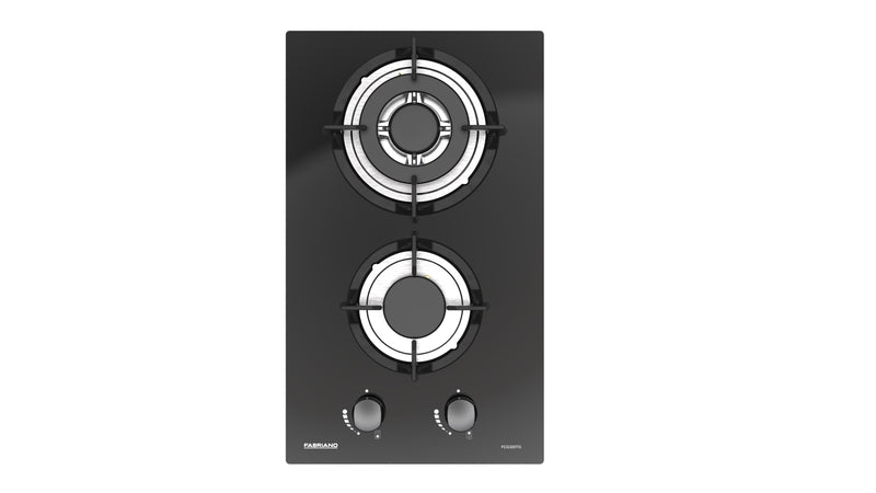 FCG320TG FABRIANO 30CM TEMP GLASS BI-HOB 2 GAS