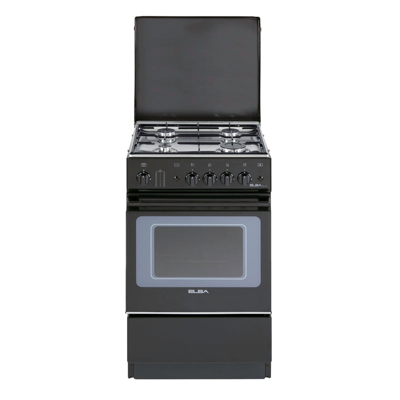 E5540ML BK ELBA 50CM BLK GAS RANGE 4 BURNERS