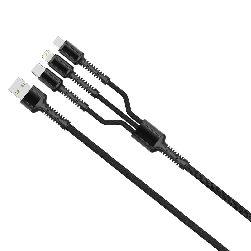LDNIO - LC93 3 IN 1 CABLE 1.2M GREY