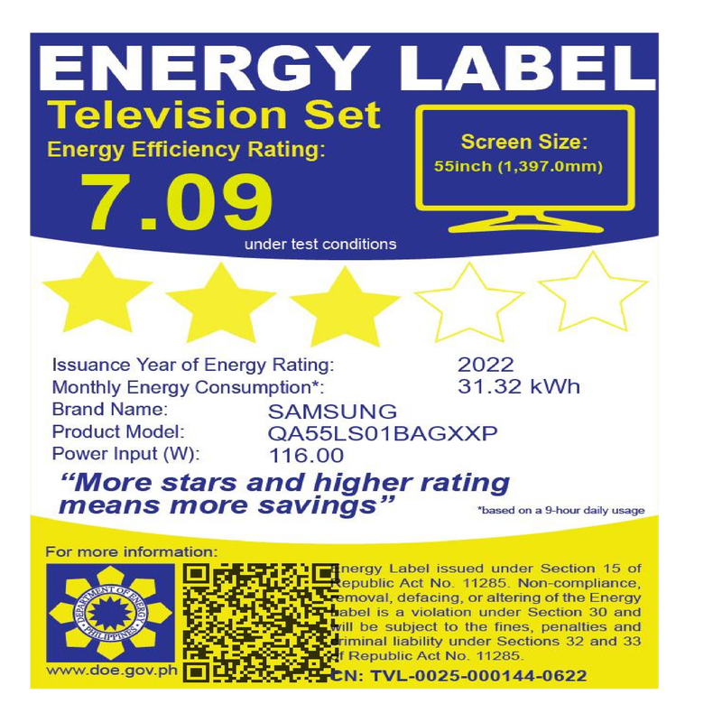 QA55LS01BAGXXP SAMSUNG 55" THE SERIF QLED 4K SMART