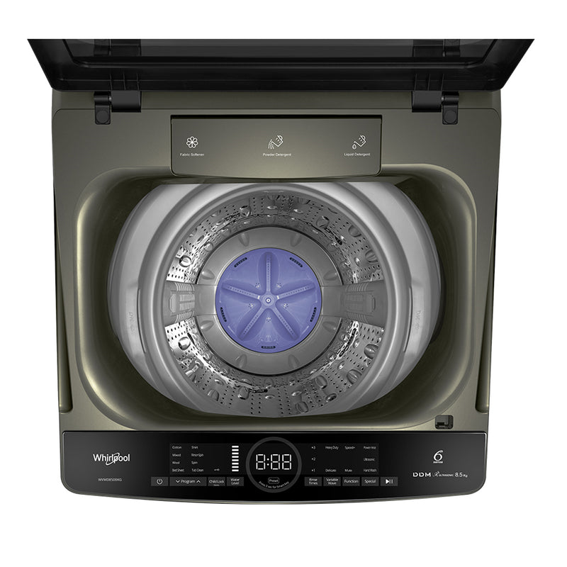 WVWD850BKG 8.5KG WHIRLPOOL INV TOPLOAD WASHER