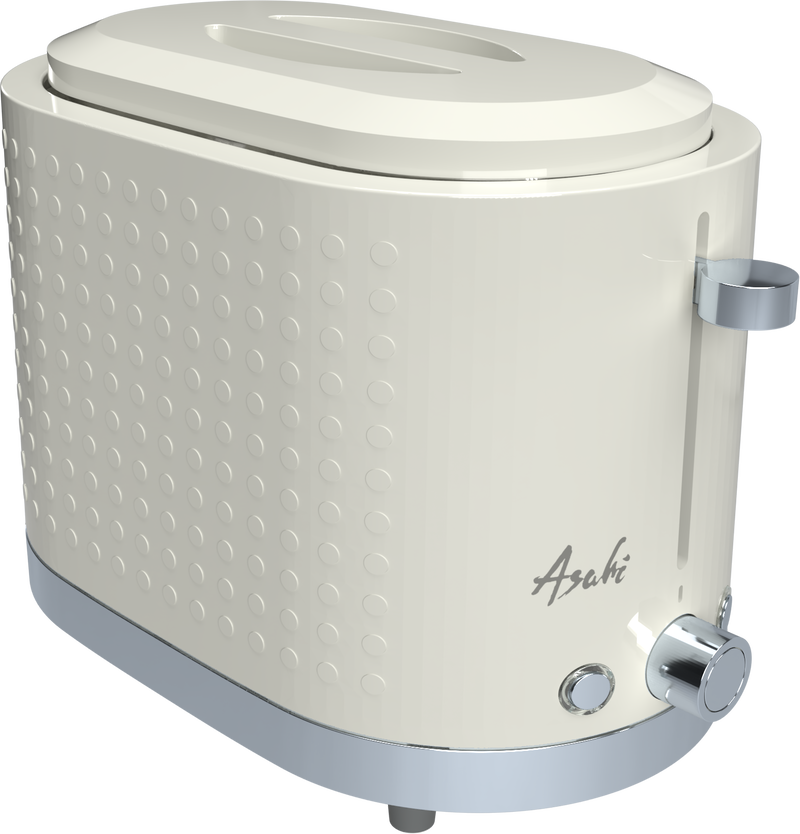 BT-049 ASAHI WHITE DOTTED POP-UP BREAD TOASTER