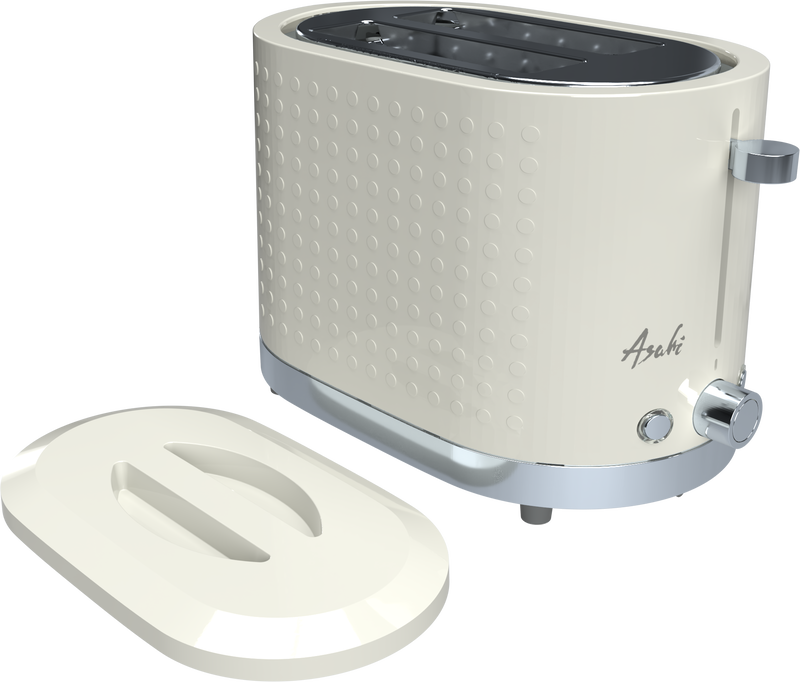 BT-049 ASAHI WHITE DOTTED POP-UP BREAD TOASTER